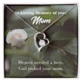 thumbnail image 1 of To Mom Remembrance Message God Picked Mom Forever Necklace w Message Card, 1 of 20