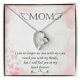 thumbnail image 1 of To Mom Remembrance Message I Can No Longer Forever Necklace w Message Card, 1 of 20