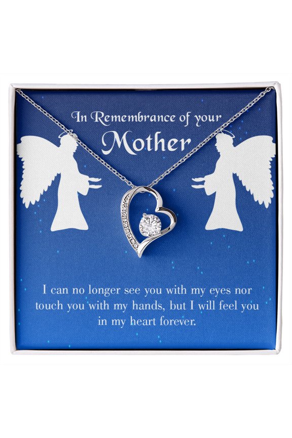 To Mom Remembrance Message In My Heart Forever Forever Necklace w Message Card