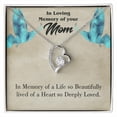 thumbnail image 1 of To Mom Remembrance Message Life's Beautifully Lived Forever Necklace w Message Card, 1 of 20