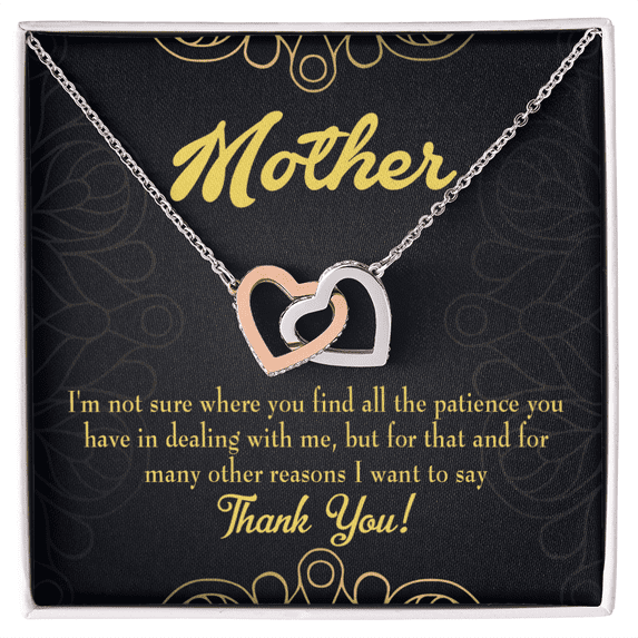 To Mom Thank You For All The Patience Inseparable Necklace