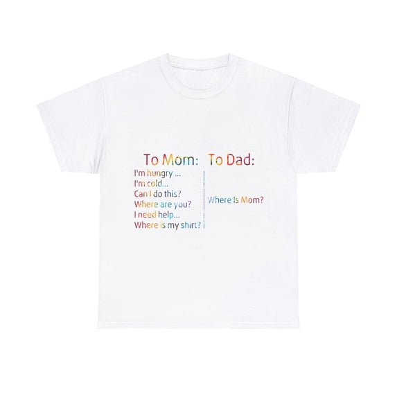 To Mom To Dad Shirt, To Mom Shirt, For Mother Shirt Gift ID-0319-C6W5