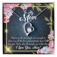 thumbnail image 1 of To Mom Words Not Enough Forever Necklace w Message Card, 1 of 20
