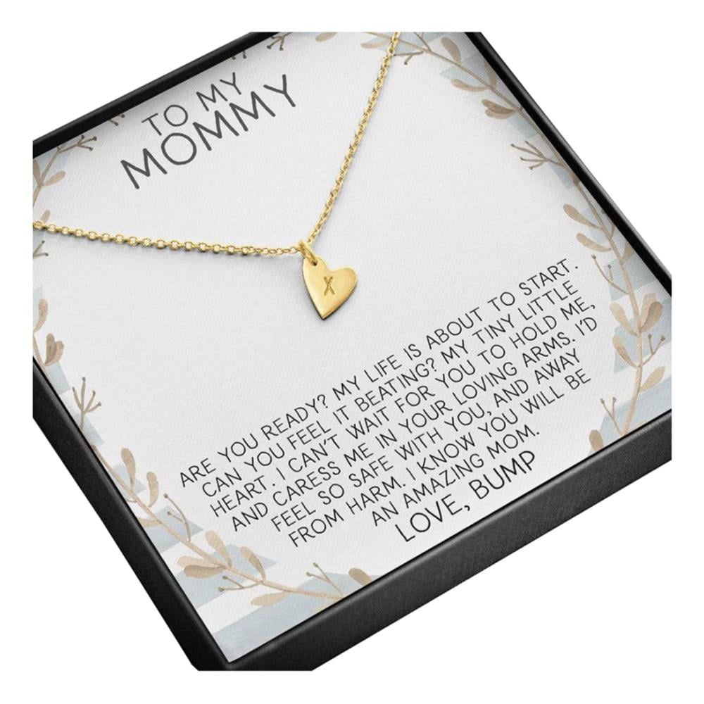 Baby initial necklace for mom deals