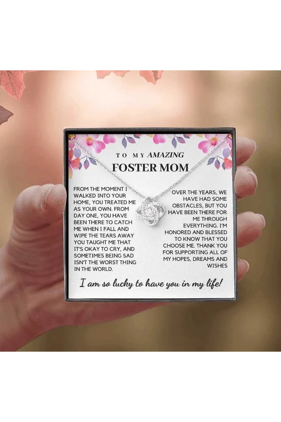 To My Amazing Foster Mom Necklace, Foster Mom Gift, Step Mother Gift, Meaningfull Message for Mother's Day