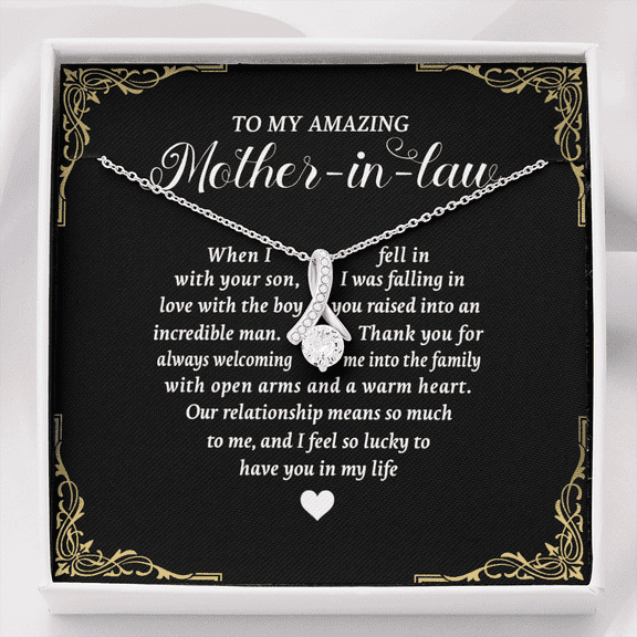 To My Amazing Mother In Law Necklace - I feel so lucky to have you in my life, Gift for Mother In Law, Mother's Day Gift, Alluring Beauty Necklace