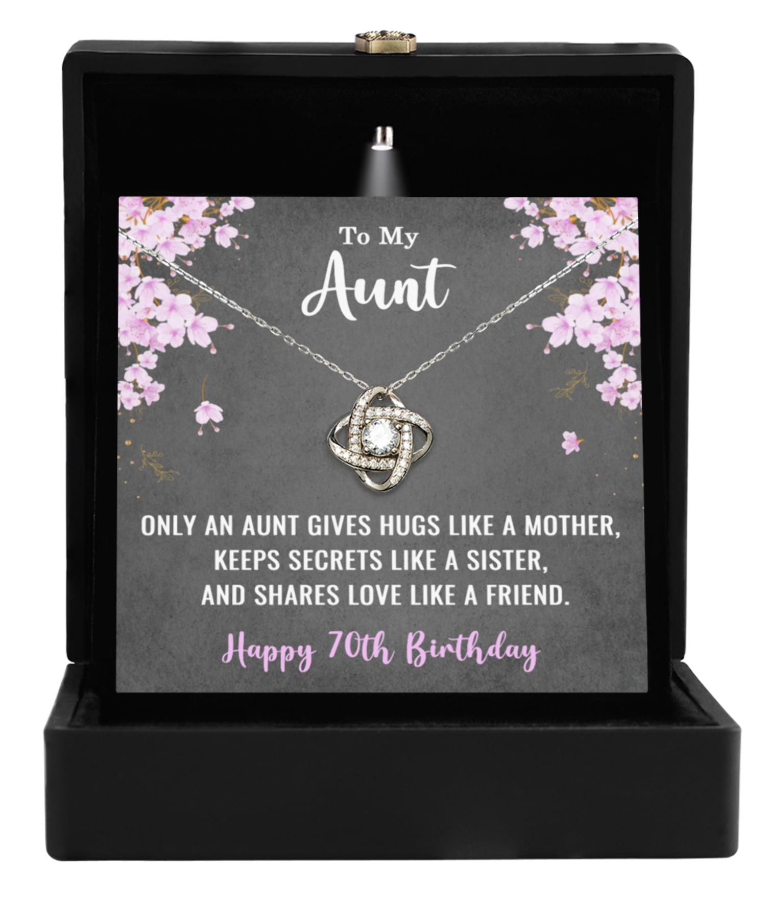 To My Aunt Necklace for Her 70th Birthday 70 Years Old Birthday 925