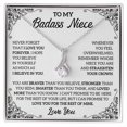 thumbnail image 1 of To My Badass Niece Gift - Unique Niece Jewelry with Meaningful Message Card, Thoughtful Gift for Loved Ones, Alluring Love Necklace, 1 of 8