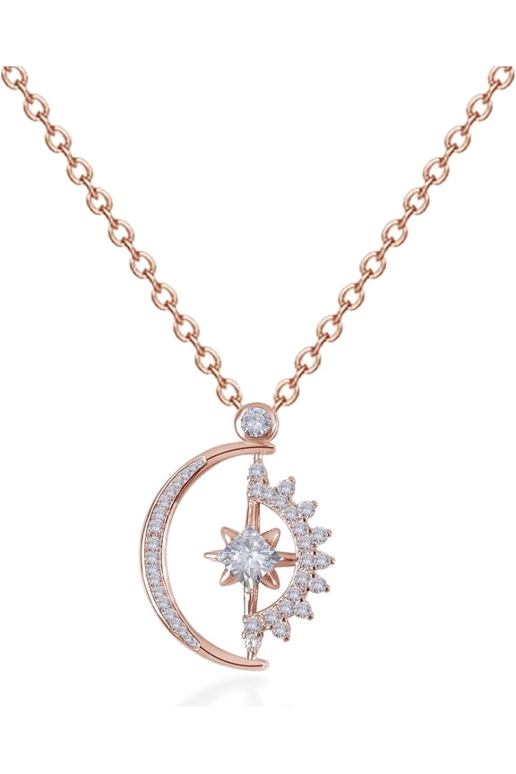 To My Badass Squad Necklace Fidget Sun Moon Necklace for Friends Rotate Moon Around Sun Necklace for Women