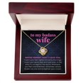 thumbnail image 1 of To My Badass Wife Gift From Husband Straighten Your Crown Necklace, 1 of 7
