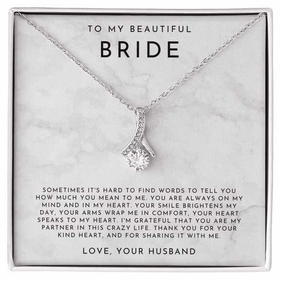 To My Beautiful Bride Necklace Alluring Beauty Necklace Standard Box