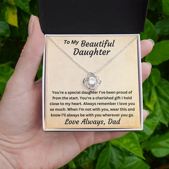 To My Beautiful Daughter A Cherished Gift Personalized Pendant Necklace