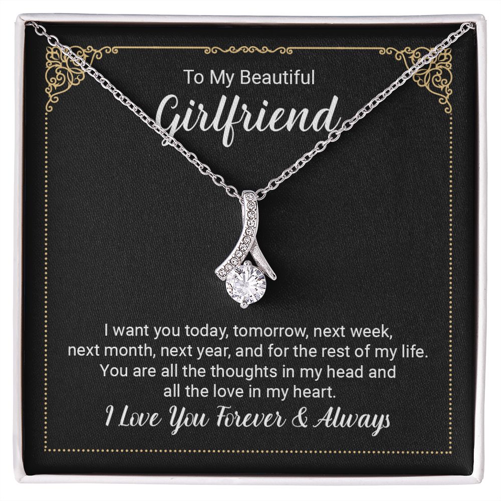 To My Beautiful Girlfriend Always And Forever Alluring Beauty Necklace ...