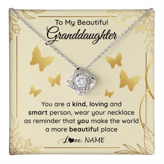 To My Beautiful Granddaughter Necklace From Grandma You Are A Kind Loving Granddaughter Birthday Christmas Customized Gift Box Message Card