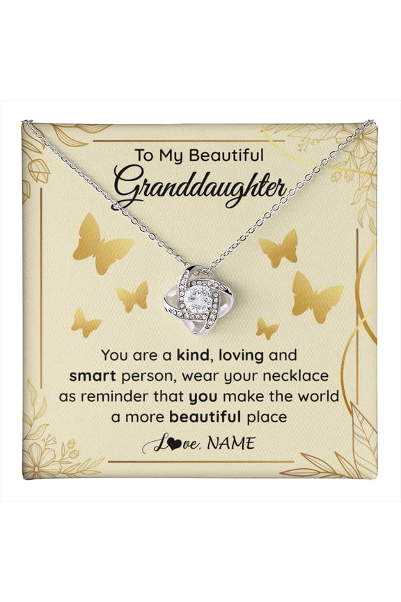 To My Beautiful Granddaughter Necklace From Grandma You Are A Kind Loving Granddaughter Birthday Christmas Customized Gift Box Message Card