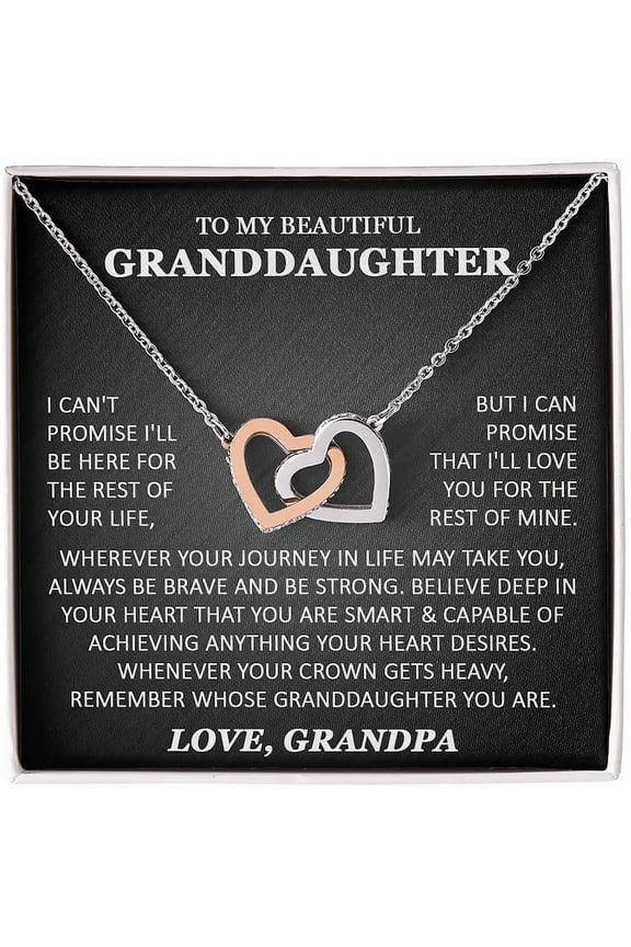 To My Beautiful Granddaughter Necklace, Granddaughter Gift from Grandpa, Grandma, Birthday Graduation Gift, Christmas Gift for Her