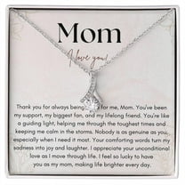 To My Beautiful Mom Necklace - Thank You Mom Gift for Mother's Day, Mothers Day Gift Idea from Daughter & Son