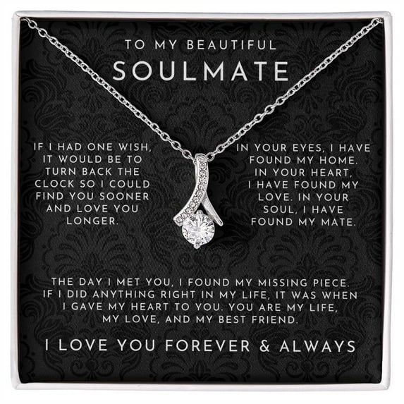 To My Beautiful Soulmate Necklace | Alluring Beauty Necklace Standard Box