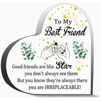 To My Best Friend Good Friends Are Like Star Gifts For Women Men,Acrylic Heart Keepsake For Teacher Colleague Boss Family And Friends