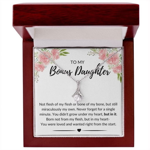 To My Bonus Daughter | Alluring Beauty Necklace Luxury Box