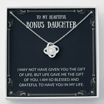 To My Bonus Daughter - Love Knot Necklace, Daughter in Law Gift
