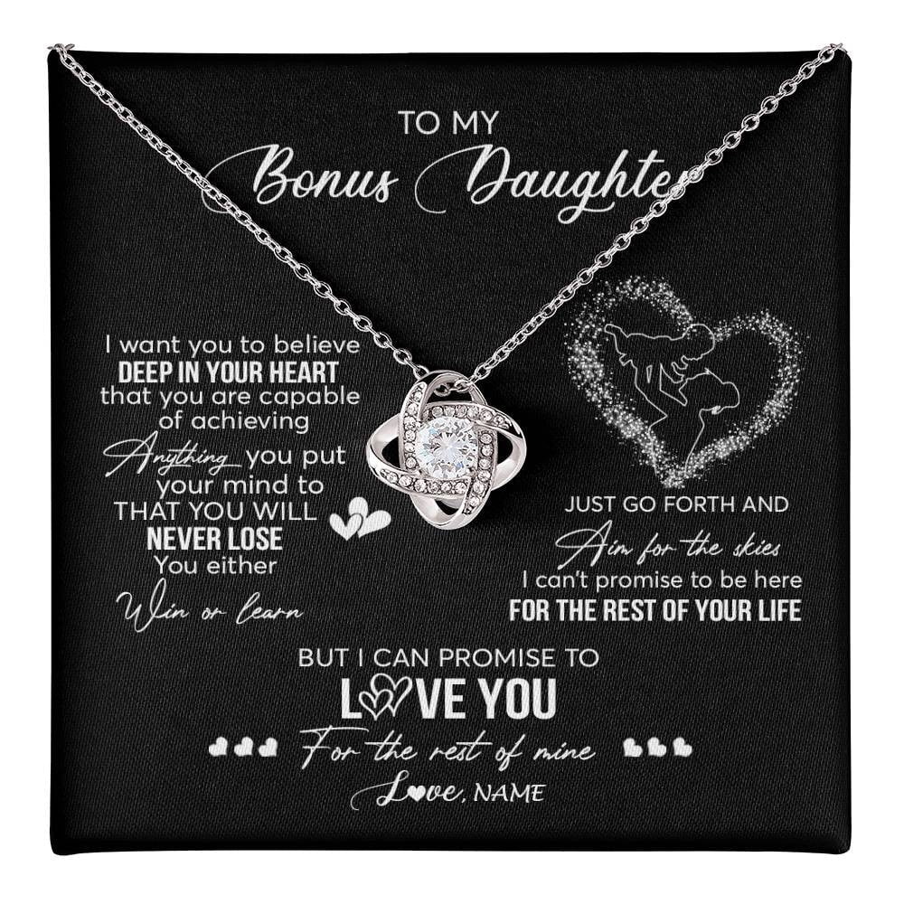 To My Bonus Daughter Necklace From Stepmom Promise To Love You
