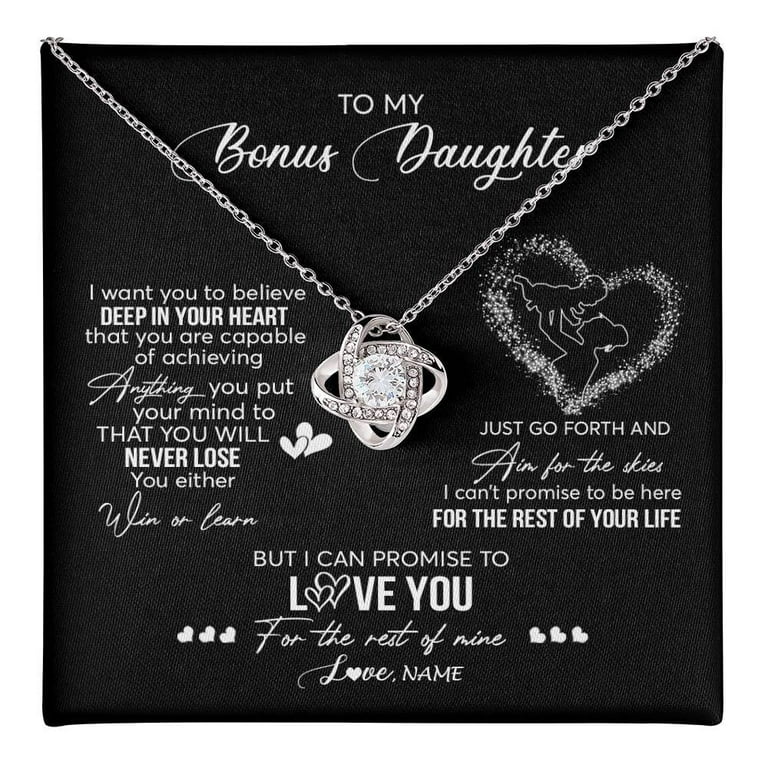 To My Bonus Daughter Necklace From Stepmom Promise To Love You