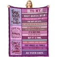 thumbnail image 1 of To My Bonus Mom Blanket Gift For Bonus Mom From Bonus Daughter Bouns Son | Birthday Gifts For Bonus Mom, Christmas Mothers Day Bday Presents For Bonus Mom Form Step Daughter Throw Blanket 50" X 60", 1 of 6