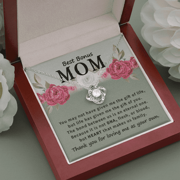 To My Bonus Mom, Gift Necklace For Bonus Mom, Birthday Gift Necklace For Bonus Mom, Mothers day Gift Necklace For Bonus Mom, Gift From Son, Daughter