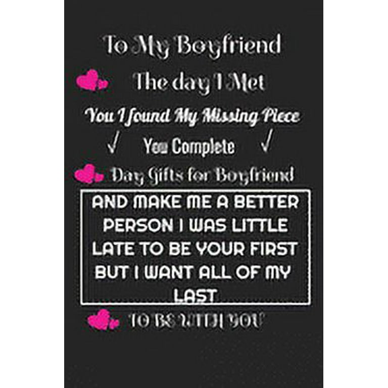 To My Boyfriend the Day I Met You I Found My Missing Piece: Cute Valentines  Day Gifts for Boyfriend, Couples Gifts for Boyfriend From Girlfriend