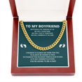thumbnail image 1 of To My Boyfriend, Promise Necklace with Cuban Link Chain, Meaningful Message Card, Birthday Gift for Boyfriend, Expecting Dad Gift, 1 of 8