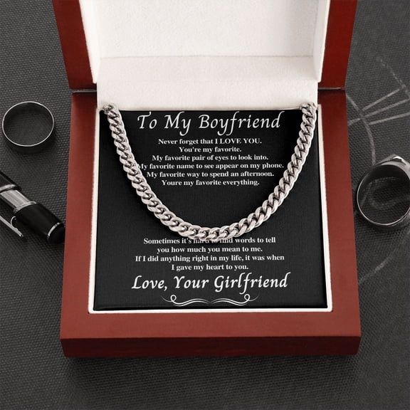 To My Boyfriend - You're My Favorite Person - Cuban Chain Necklace