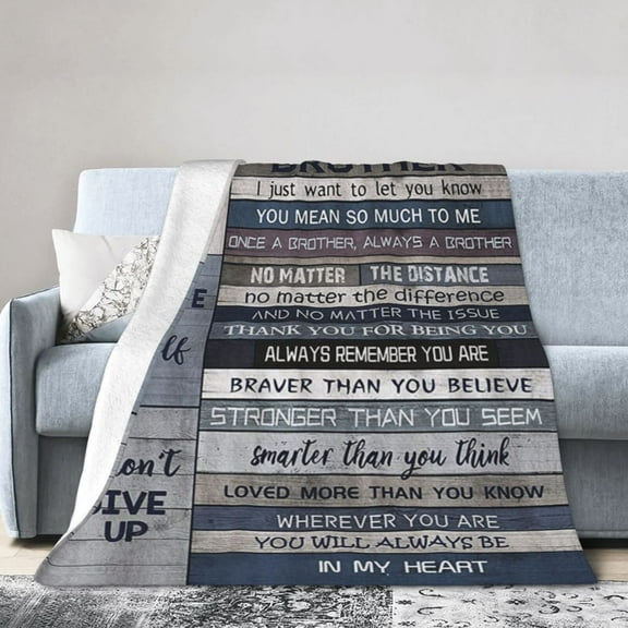 To My Brother Blanket Gifts For Kids Adults - Lightweight Throw Blanket For Bedroom Living Room Decor Soft Fuzzy Fleece Cozy Plush Bed Couch 60"X50"