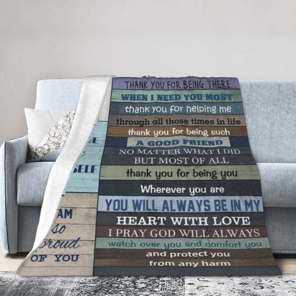 To My Brother Blanket Gifts For Kids Adults - Lightweight Throw Blanket For Bedroom Living Room Decor Soft Fuzzy Fleece Cozy Plush Bed Couch 60"X50"