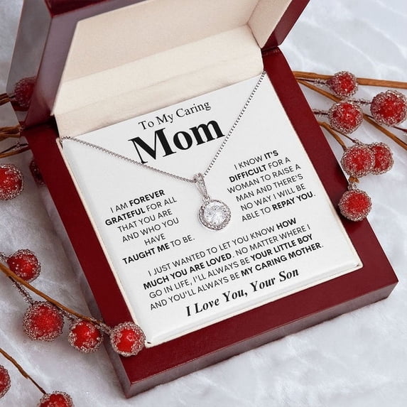 To My Caring Mom | Eternal Hope Necklace Luxury Box