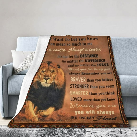 To My Cousin Blanket Gifts For Kids Adults - Lightweight Throw Blanket For Bedroom Living Room Decor Soft Fuzzy Fleece Cozy Plush Bed Couch 50"X40"