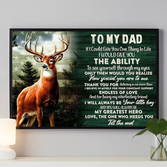 To My Dad And Son Deer Hunting American Flag Fathers Day From Son ...