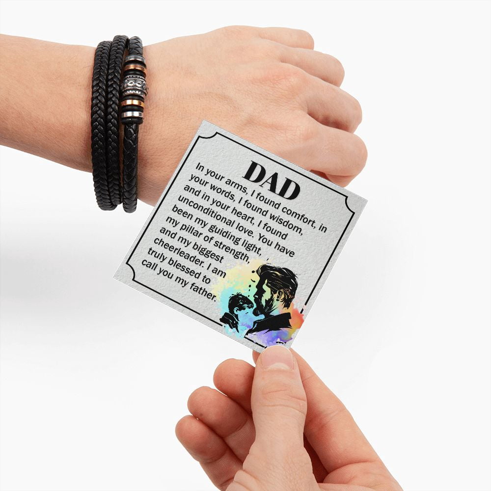 To My Dad Dear Dad Love You Forever Bracelet