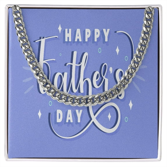 To My Dad Happy Father's Day Message Card Cuban Chain