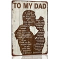 thumbnail image 1 of To My Dad Metal Sign Father's Day Tin Sign Vintage Home Wall Decor Signs Birthday Gift For Dad From Son 8x12 Inch, 1 of 5