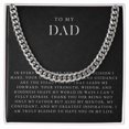 thumbnail image 1 of To My Dad Necklace (In Every Step I Take) Cuban Link Chain Necklace Standard Box, 1 of 3