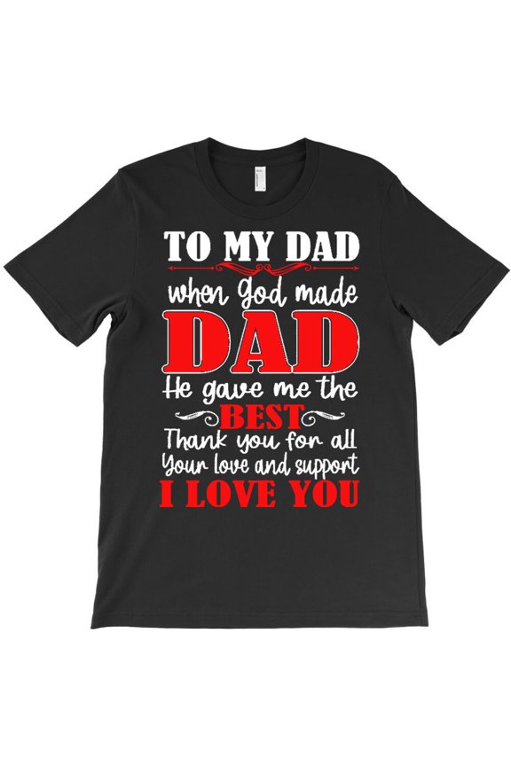 To My Dad On Fathers Day From Your Favorite Child Funny Unisex T-Shirt, for men & women, up to size 5XL