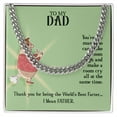 thumbnail image 1 of To My Dad You're the Man Cuban Chain, 1 of 20