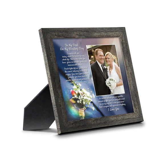 To My Dad on My Wedding Day, Father of the Bride Gifts, Daddy Picture Frame From Daughter, 6316BW