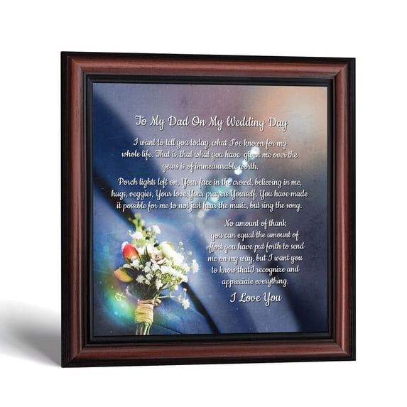 Father of the Groom Gift, Dad Wedding Day Keepsake Frame
