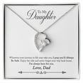 thumbnail image 1 of To My Daughter Always Be Safe From Dad Forever Necklace w Message Card, 1 of 20
