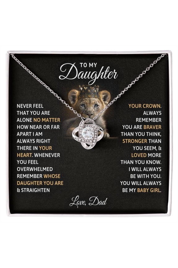 To My Daughter Always With You Personalized Necklace Gift From Dad