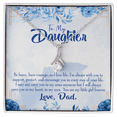 thumbnail image 1 of To My Daughter Always in Dad's Heart Alluring Ribbon Necklace Message Card, 1 of 20