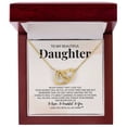 thumbnail image 1 of To My Daughter - Be Brave Be Beautiful Be You, Interlocking Hearts Necklace, Gift Box Included, 1 of 5