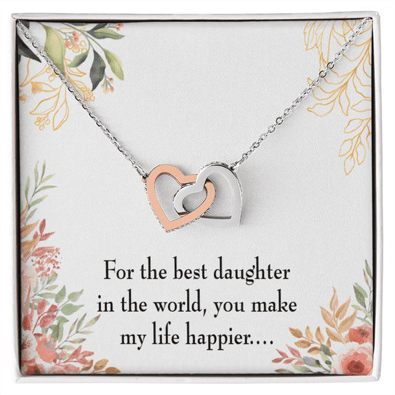 To My Daughter Best Daughter in the World Inseparable Necklace